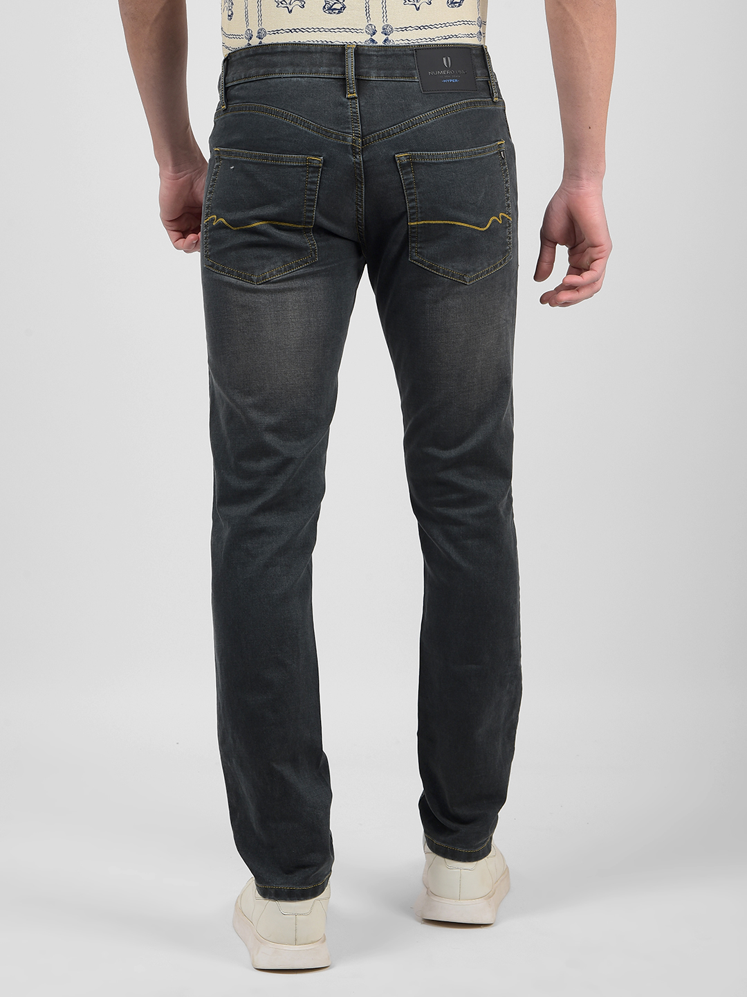 Numero Uno Men Solid Grey Jeans